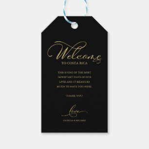 Elegante Willkommens-Dankeskarte für eine Hochzeit Geschenkanhänger