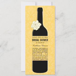 Elegante Wine Bridal Dusche Einladung