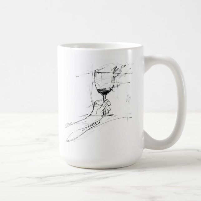 Elegante Wine Glass Toast Kaffeetasse (Rechts)