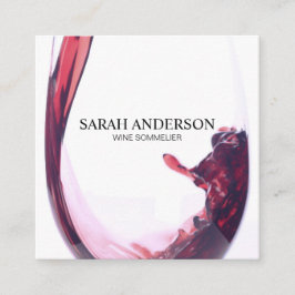 Elegante Wine Pour Quadratische Visitenkarte