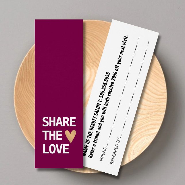 Elegante Wine Red White Gold Herd Empfehlungskarte (Von Creator hochgeladen)