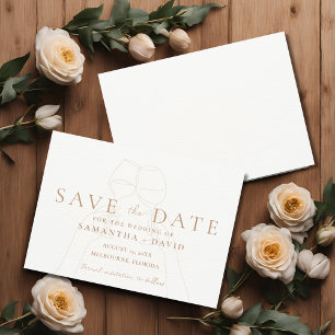 Elegante Wine Toast Save the Date