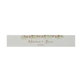 Elegante Winter Beige Wedding Einladungsbanderole