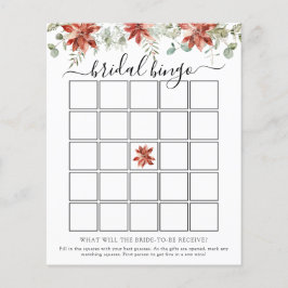 Elegante Winter Brautparty Bingo Game Card