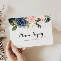 Elegante Winter Floral Menü UAWG Postkarte