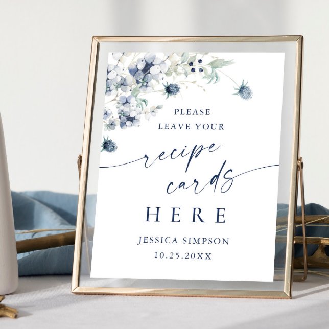 Elegante Winter Foliage Recipe Cards Hier Poster (Von Creator hochgeladen)