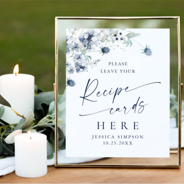 Elegante Winter Foliage Recipe Cards Hier Poster (Von Creator hochgeladen)