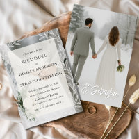 Elegante Winter Foto Blumenzitzer Hochzeit
