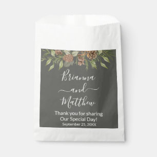 Elegante Winter Gray Gastgeschenk Hochzeit Bag Geschenktütchen
