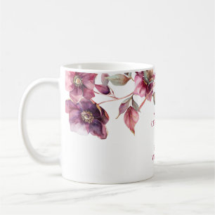 Elegante Winter-Hellebore-Blumen-Hochzeit in Burgu Kaffeetasse