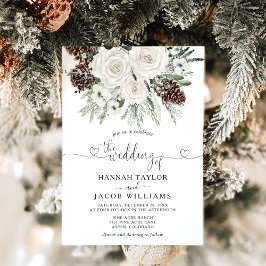 Elegante Winter Pine Wedding Einladung