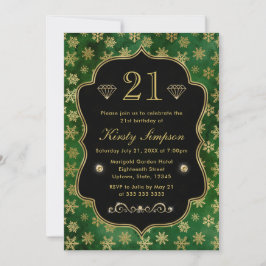 Elegante Winter Snowflakes zum Geburtstag Einladung