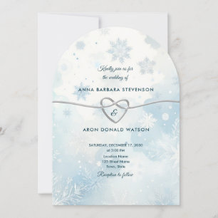 Elegante Winter Wonderland Einladung zur Hochzeit