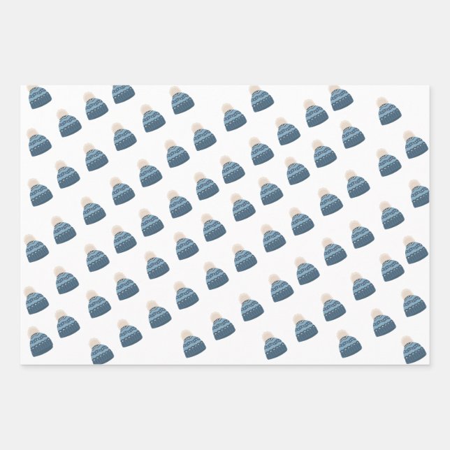 Elegante Winter Wonderland Schneeflocken Geschenkpapier Set (Vorderseite)