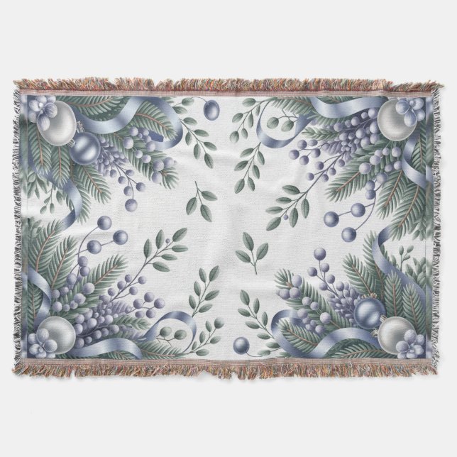 Elegante Winterfreude Decke (Vorderseite)