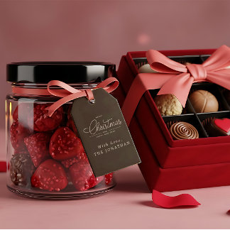 Elegante Winterfrohe Weihnachtsfreude Geschenkanhänger