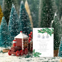 Elegante Winterkleidung Ornamente Baby Shower