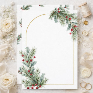 Elegante winterliche botanische Hochzeitseinladung Einladung