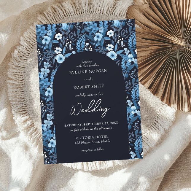 Elegante Winterwiese wilde Blume kühl Einladung (Elegant winter meadow wild flowers bold invitation)