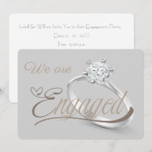 Elegante „Wir sind verlobt“ Verlobungsfeier