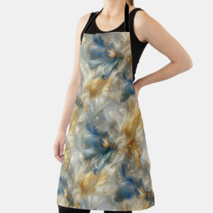 Elegante Wirbel in Gold, Silber, Blau, Gelb Schürze