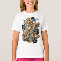 Elegante Wirbel in Gold, Silber, Blau, Gelb