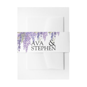 Elegante Wisteria Tree Personalisiert Wedding Einladungsbanderole