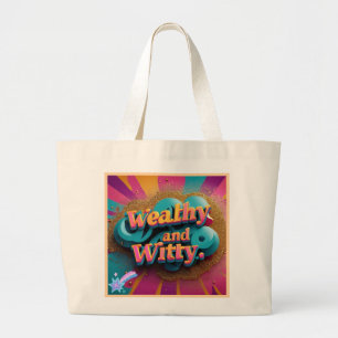 "Elegante Witze und Juwelen" Jumbo Stoffbeutel