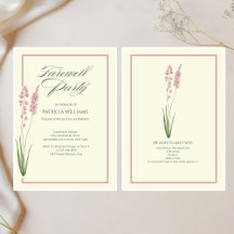 Elegante Womans Pastel Wildblume Farewell Party