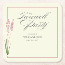 Elegante Womans Pastel Wildblume Farewell Party