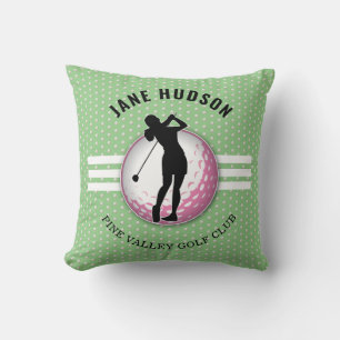Elegante Women Golfer Design Kissen
