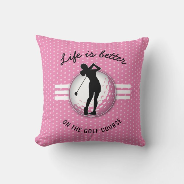 Elegante Women Golfer Design Kissen (Vorderseite)
