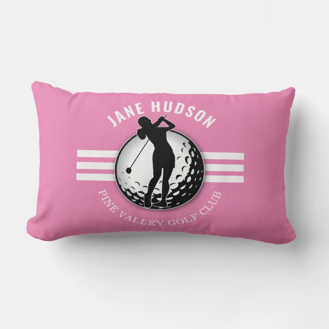 Elegante Women Golfer Design Lendenkissen (Vorderseite)