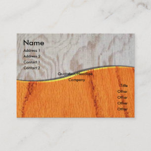 Elegante Wood Business Card Visitenkarte