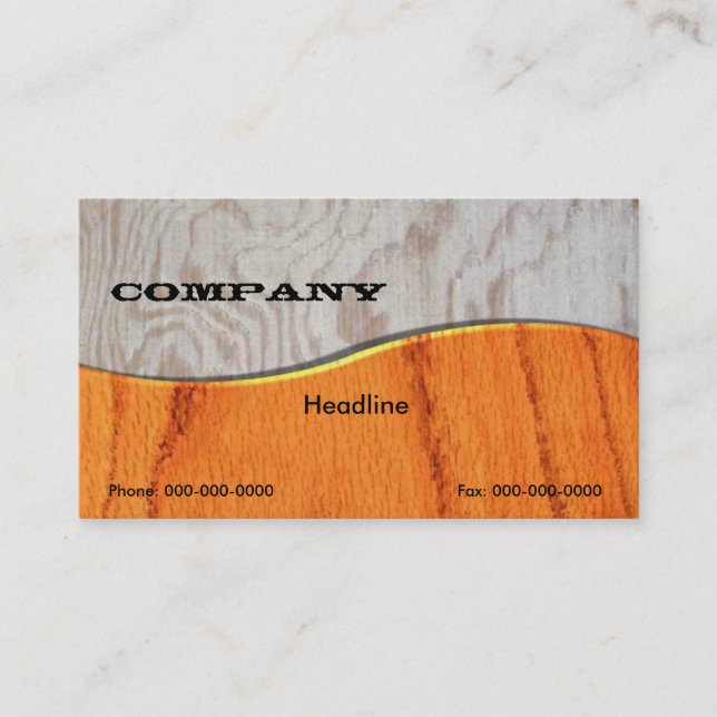 Elegante Wood Business Card Visitenkarte (Vorderseite)
