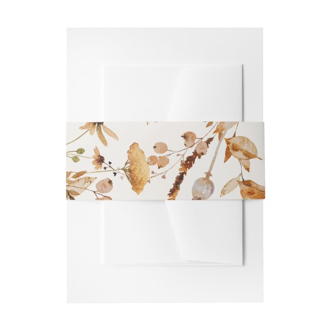 Elegante Woodland Fall Floral Wedding Einladungsbanderole (Vorderseite Beispiel)