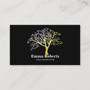Elegante Yoga-Instructor Rose Gold Baum Visitenkarte