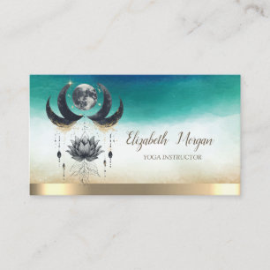 Elegante Yoga-Instructorin Lotus Moons Visitenkarte