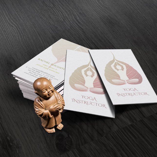 Elegante Yoga Meditation Postings mit Bodhi Leaf Visitenkarte (Von Creator hochgeladen)