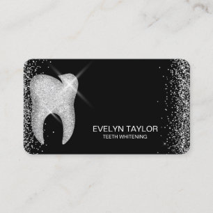 Elegante Zahnarzt Zahnklinik Teeth Whitening Visitenkarte