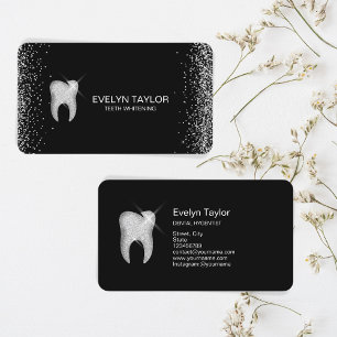 Elegante Zahnarzt Zahnklinik Teeth Whitening Visitenkarte