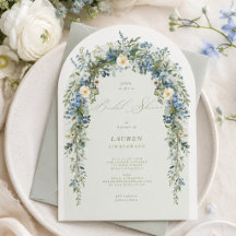 elegante zarte florale Frühlings-Brautparty-Einlad