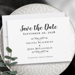 Elegante zarte Schrift Romantische Kalligrafie Sch Save The Date