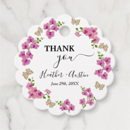 Elegante zarte violette Orchideen bohemian botanis Geschenkanhänger