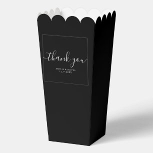 Elegante zeitlose Hochzeit Danke Personalisiert Geschenkschachtel