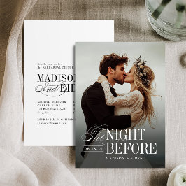 Elegante zeitlose Typografie Foto Die Nacht zuvor Einladung
