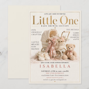 Elegante Zeitschrift-Cover-Baby-Party Einladung