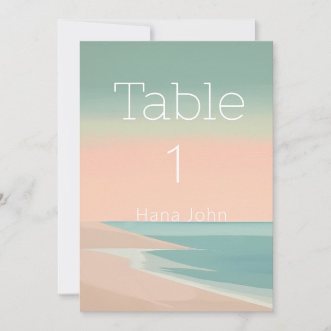 Elegante Ziel-Tischnummer (Vorderseite)