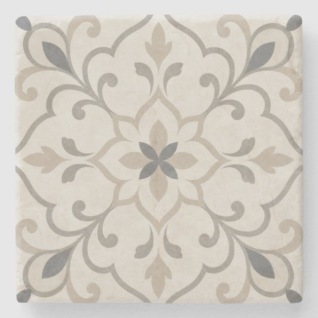 Elegante Ziersteinfliese Steinuntersetzer (Vorderseite)