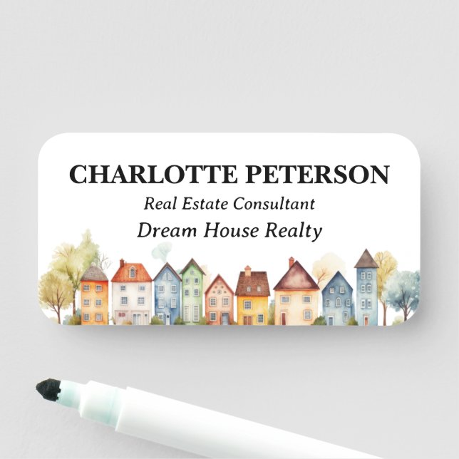 Elegante Zuhause Custom Realtor Namensschild (Beispiel)